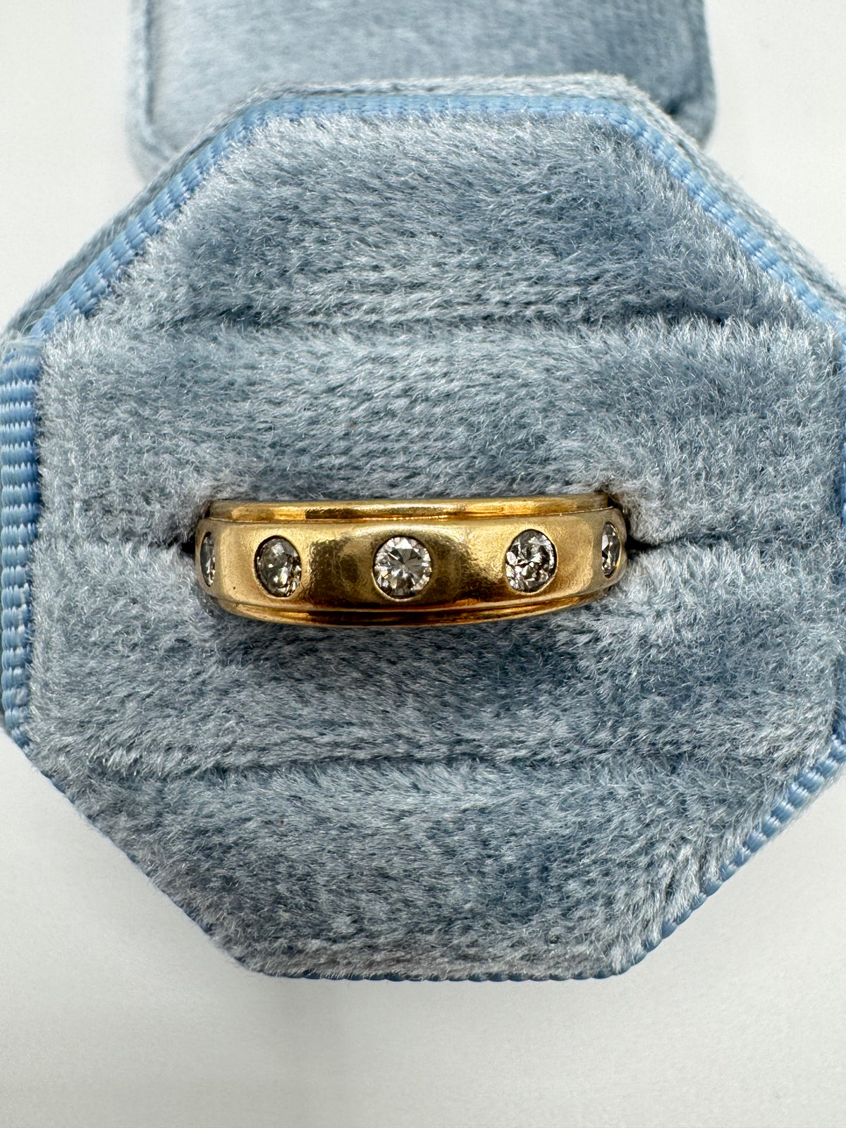 9ct gold 30 point diamond band