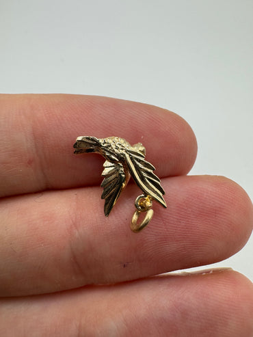 9ct gold bluebird pendant