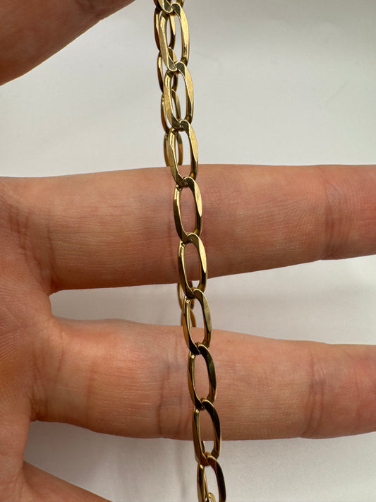 9ct gold anklet/large bracelet (11”)