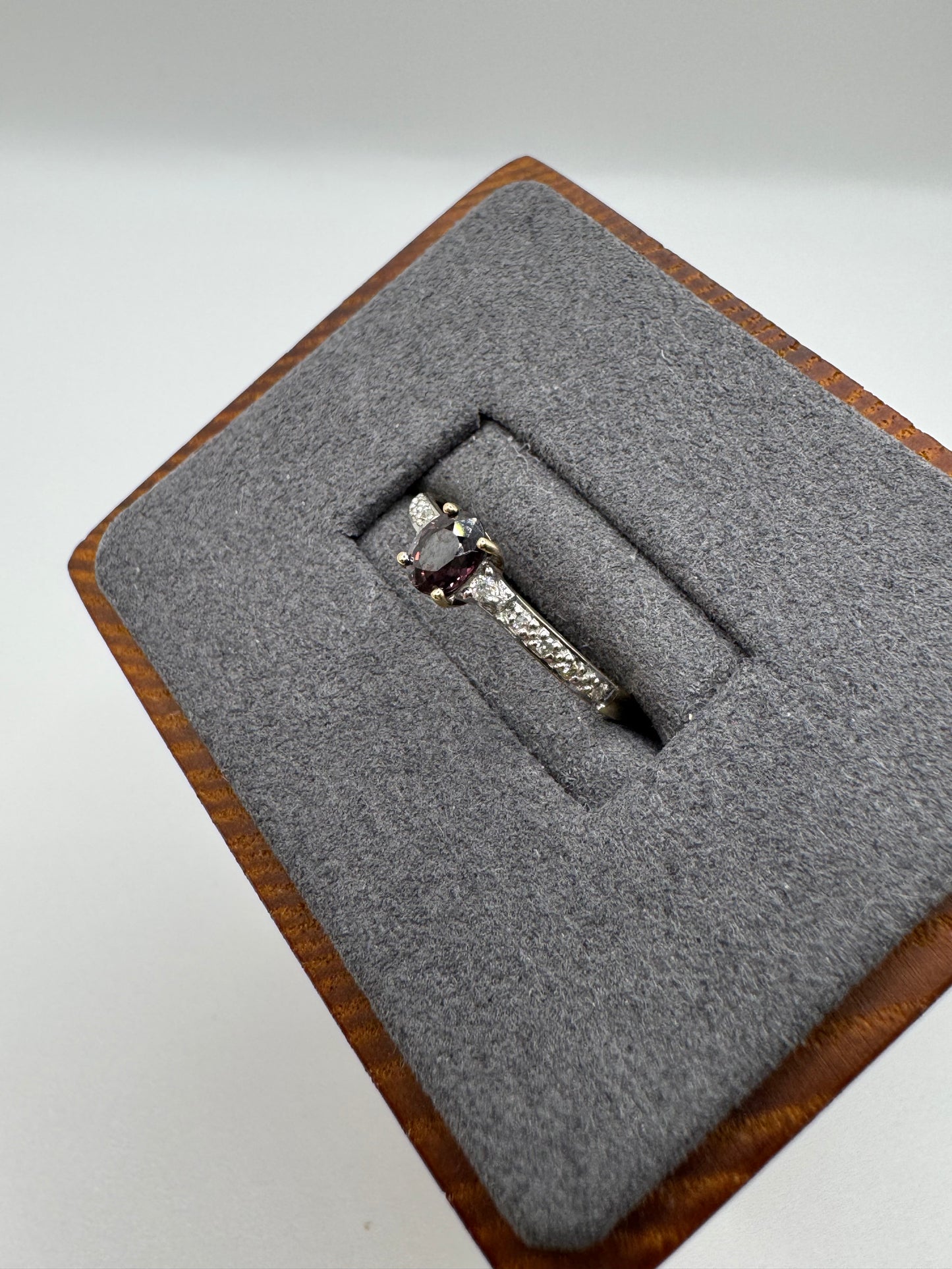 9ct gold tourmaline and diamond ring