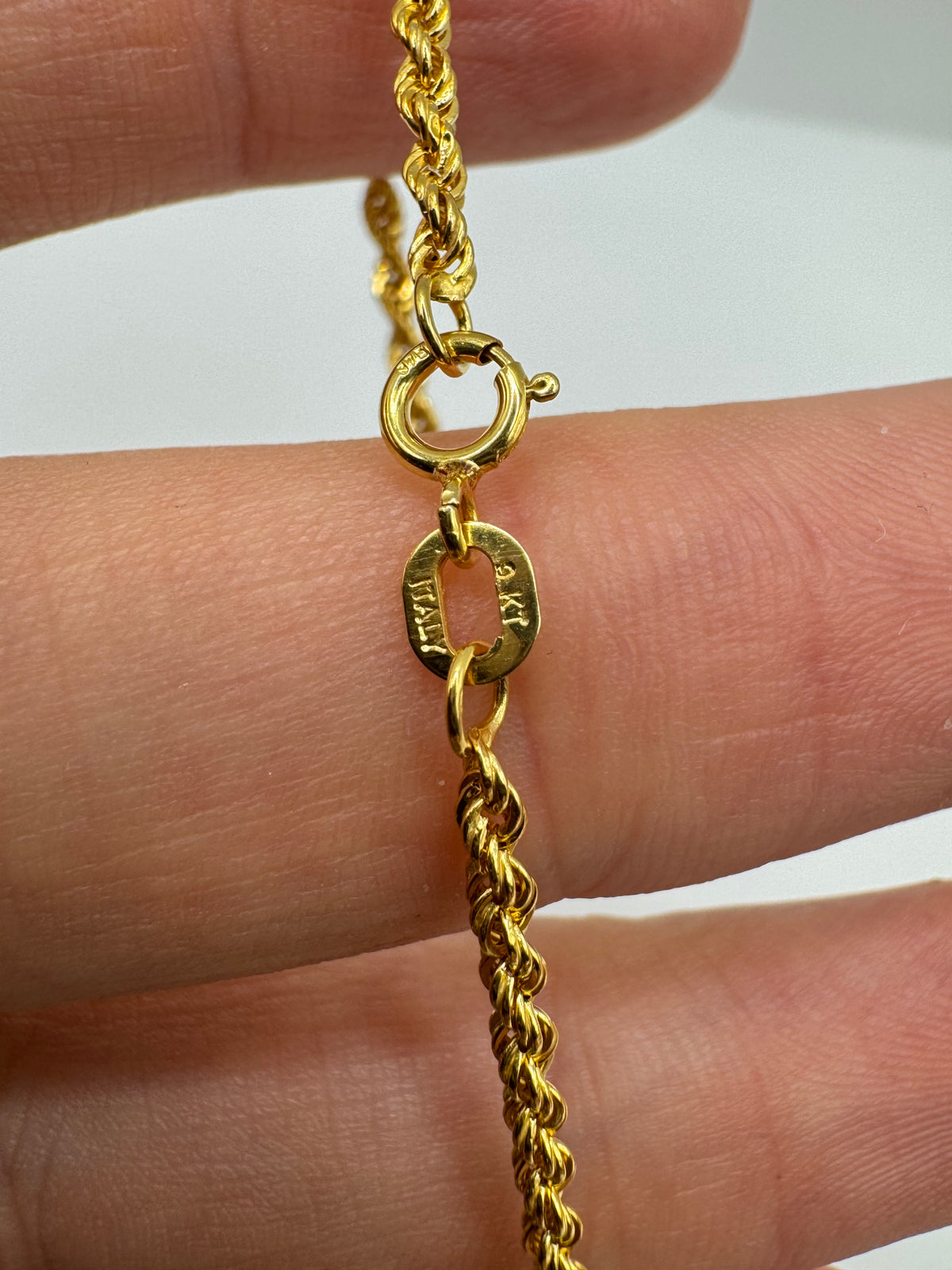 9ct gold rope bracelet