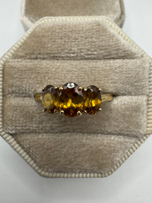 9ct gold citrine ring