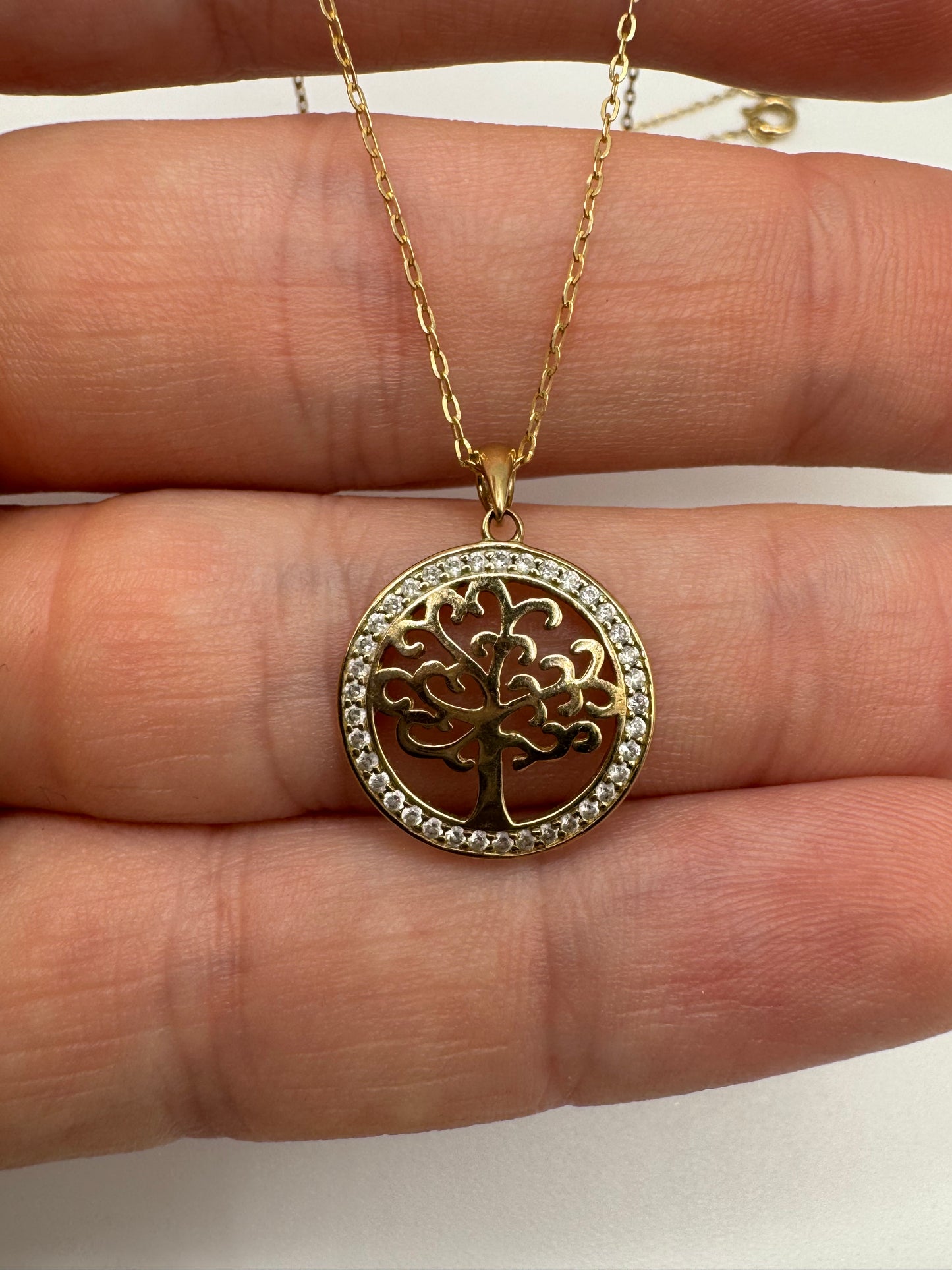 9ct gold tree of life necklace