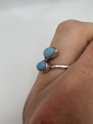Silver gemstone ring
