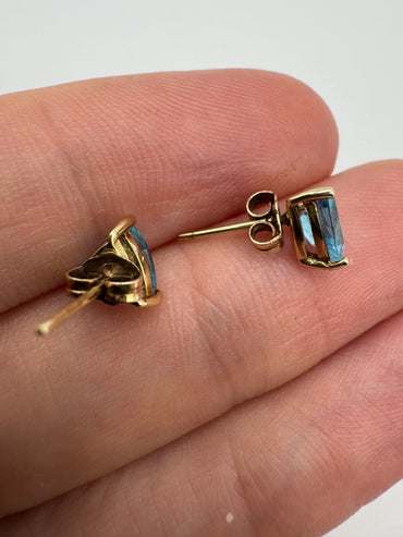 9ct gold topaz earrings