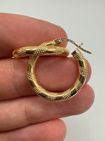9ct gold Creole earrings