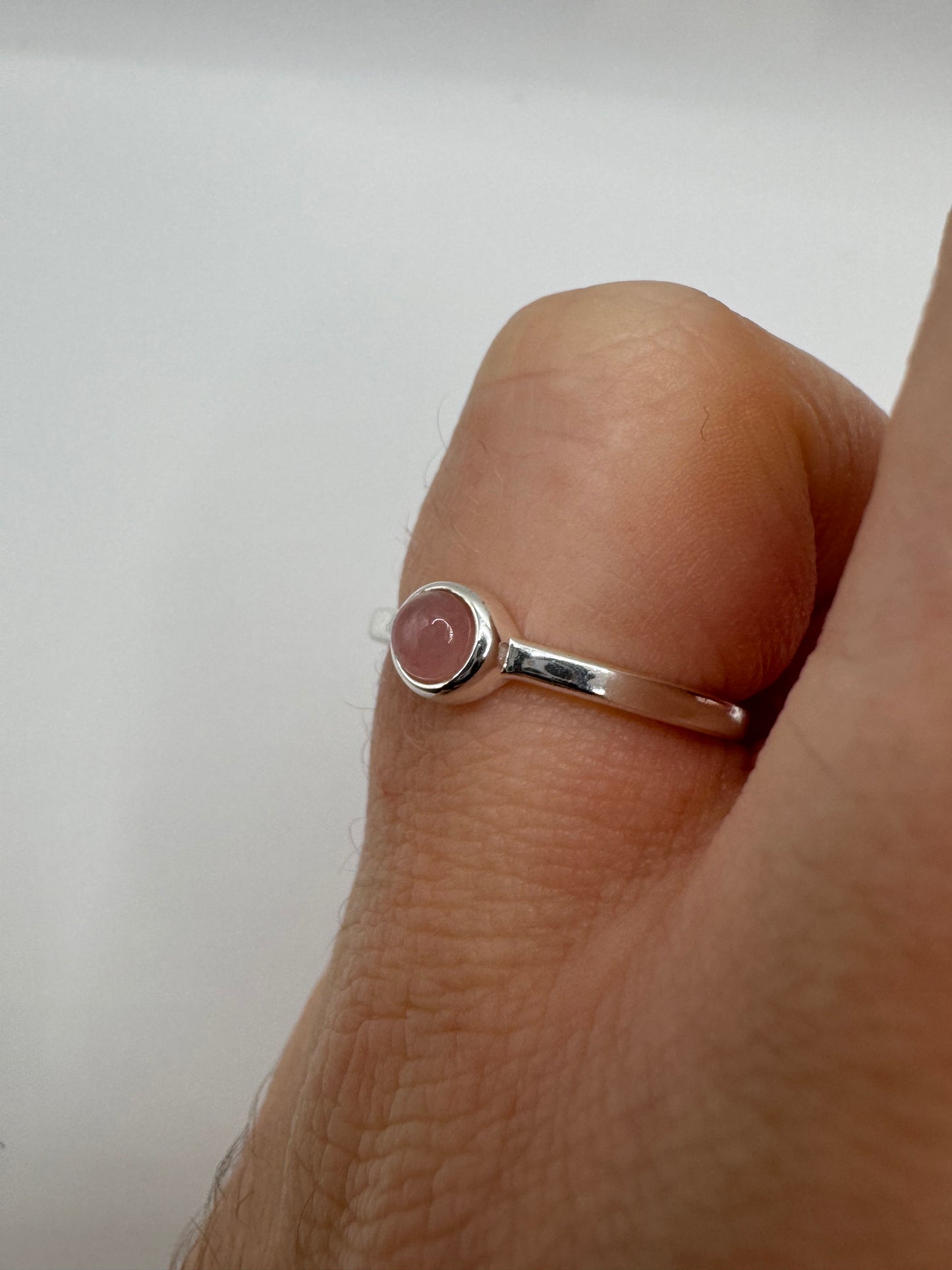 Silver quartz ring