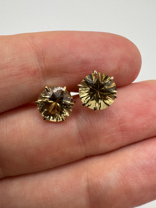 9ct gold quartz earrings