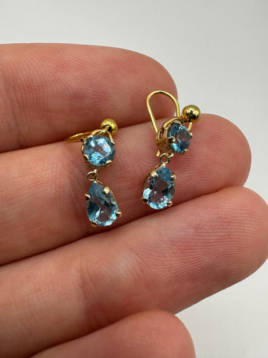 9ct gold topaz earrings