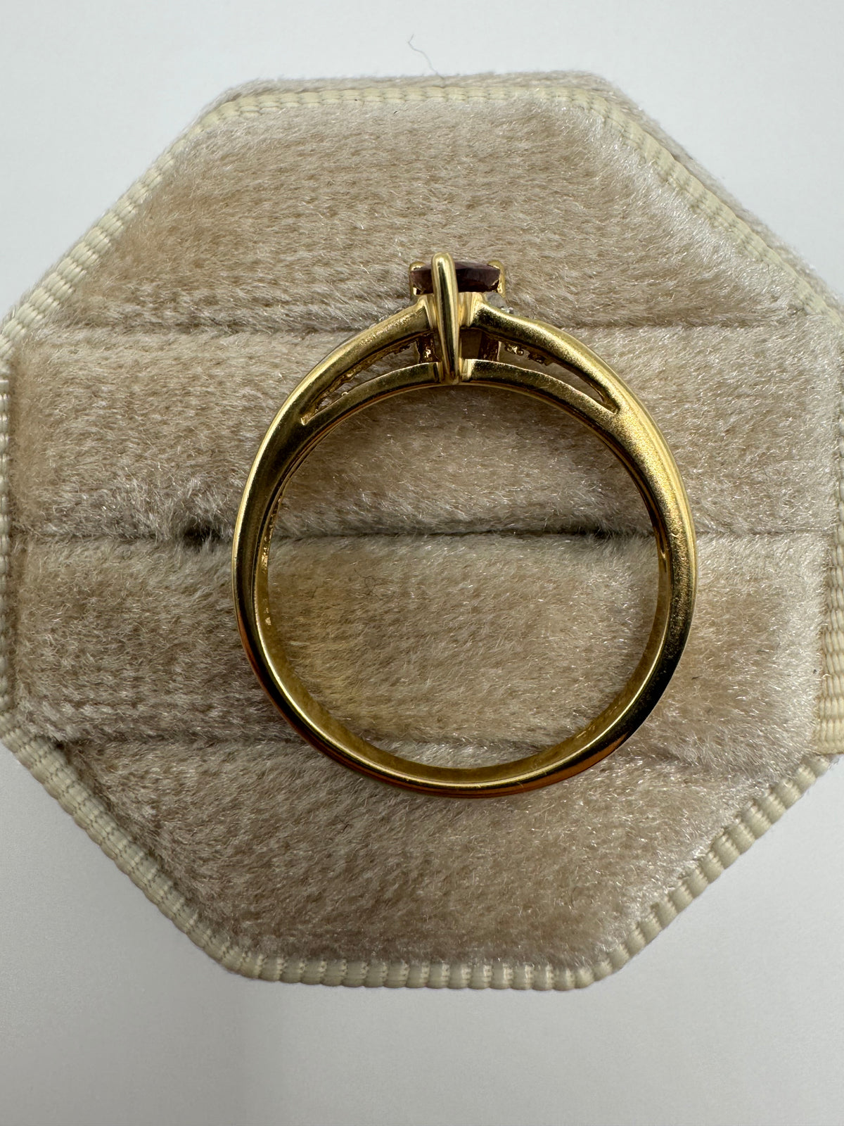 9ct gold tourmaline and diamond ring