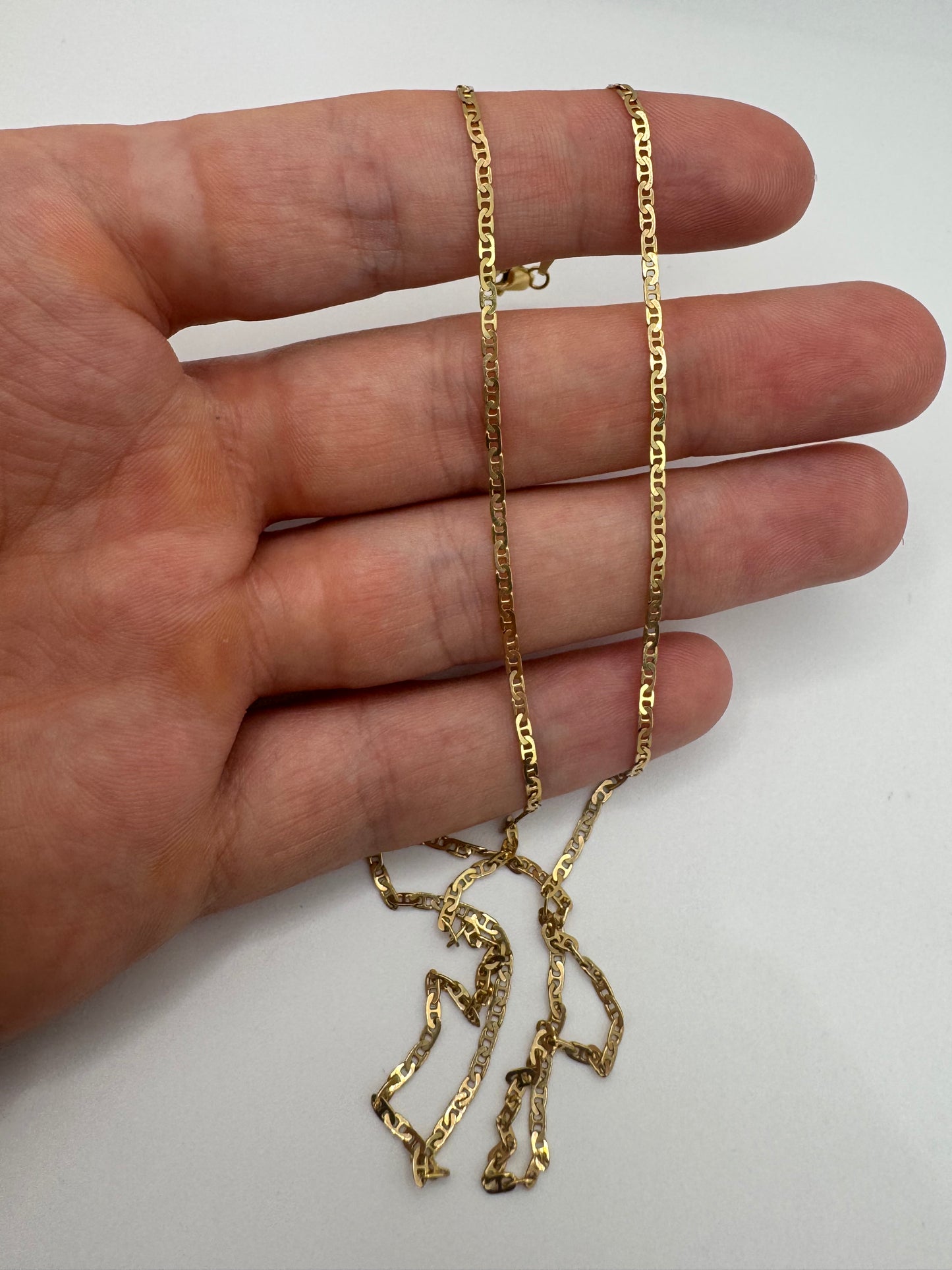 9ct gold double mariner chain 26