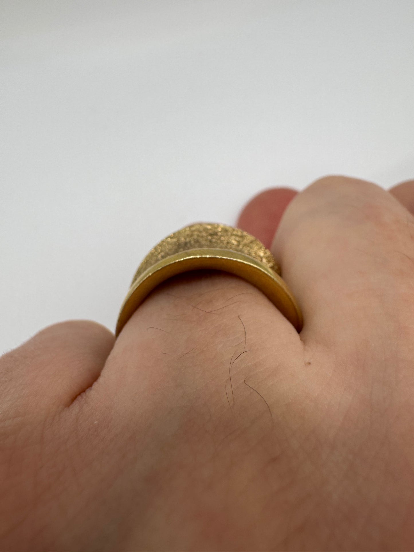 Silver glitter effect ring (7.5/O1/2)