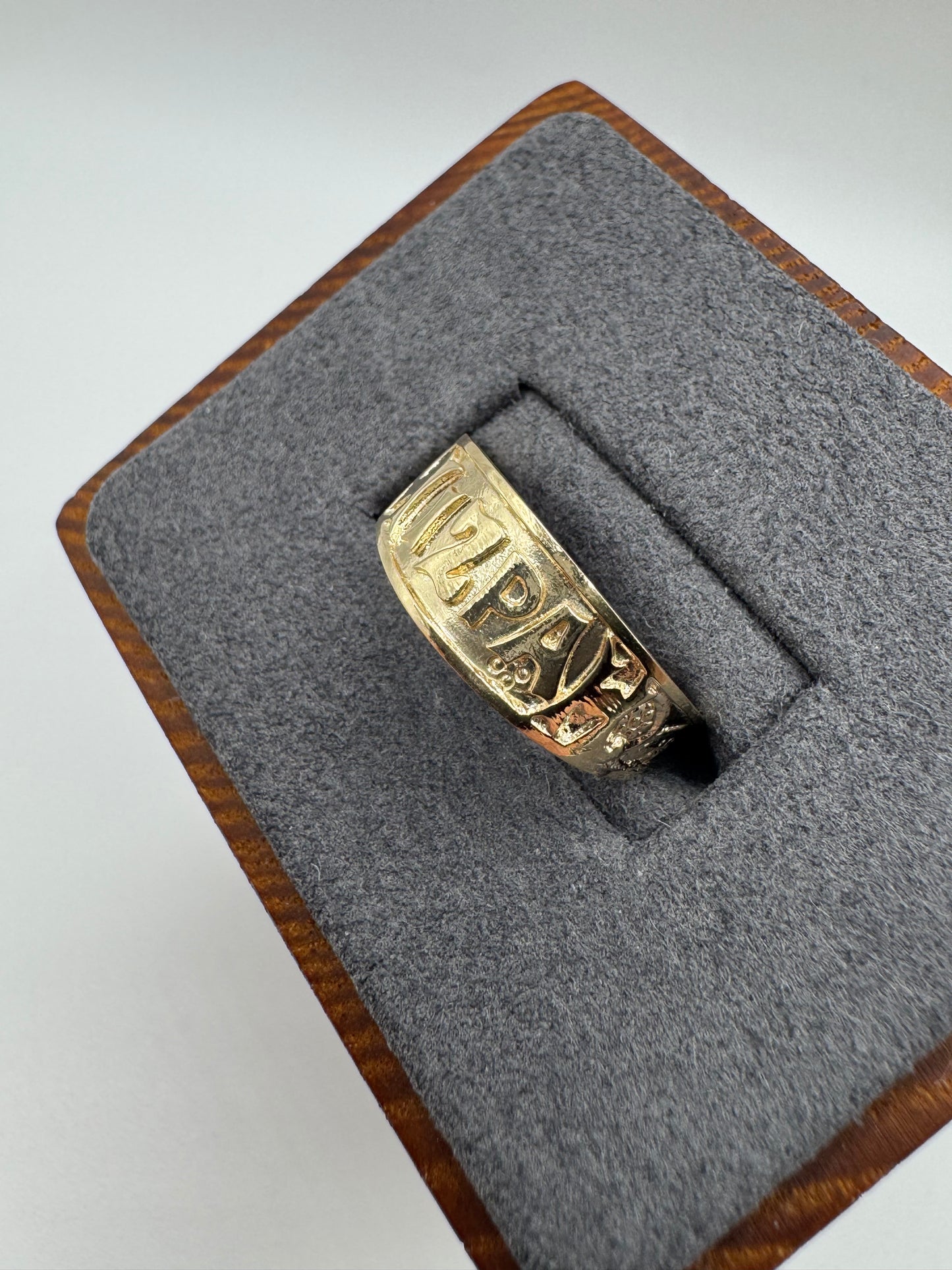 9ct gold mizpah ring