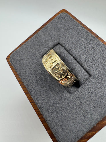 9ct gold mizpah ring