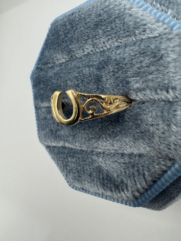 9ct gold horseshoe ring