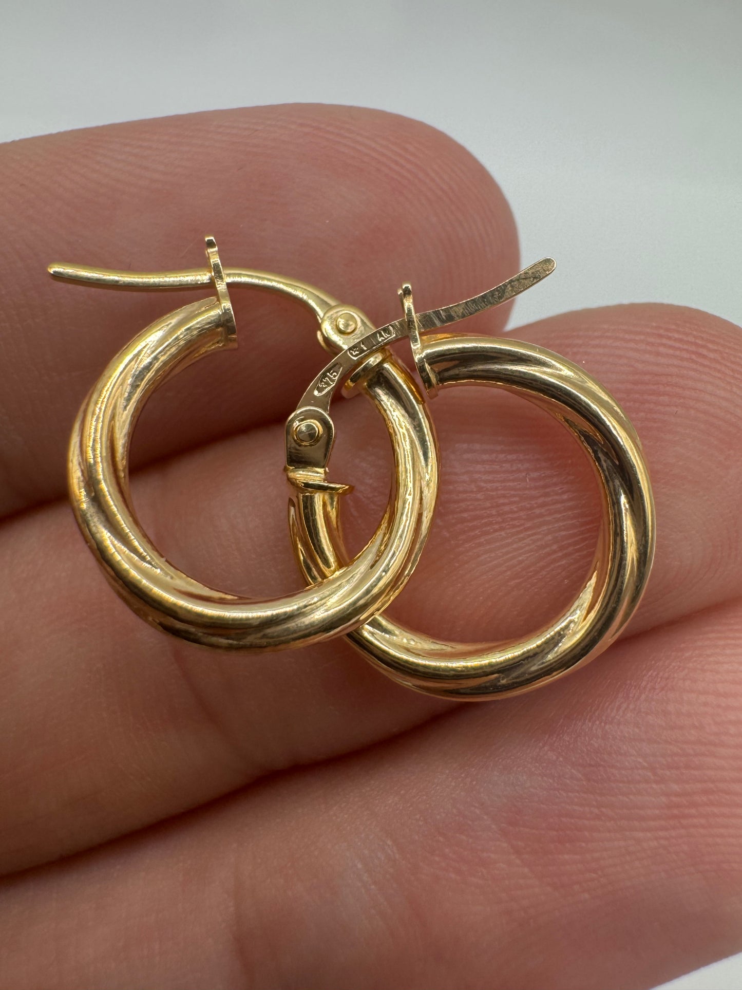 9ct gold creole earrings