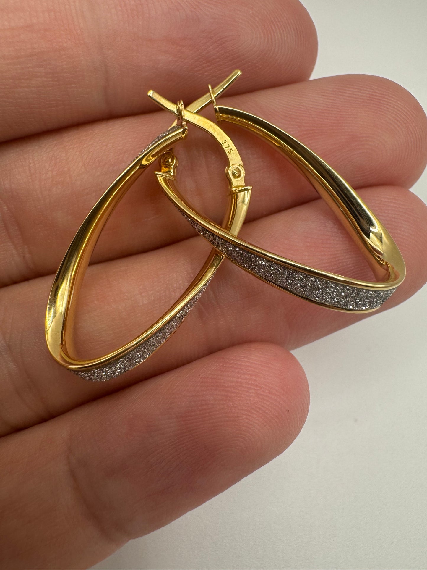 9ct gold creole earrings