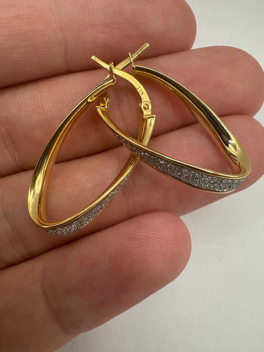 9ct gold creole earrings