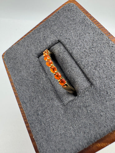 9ct gold fire opal ring