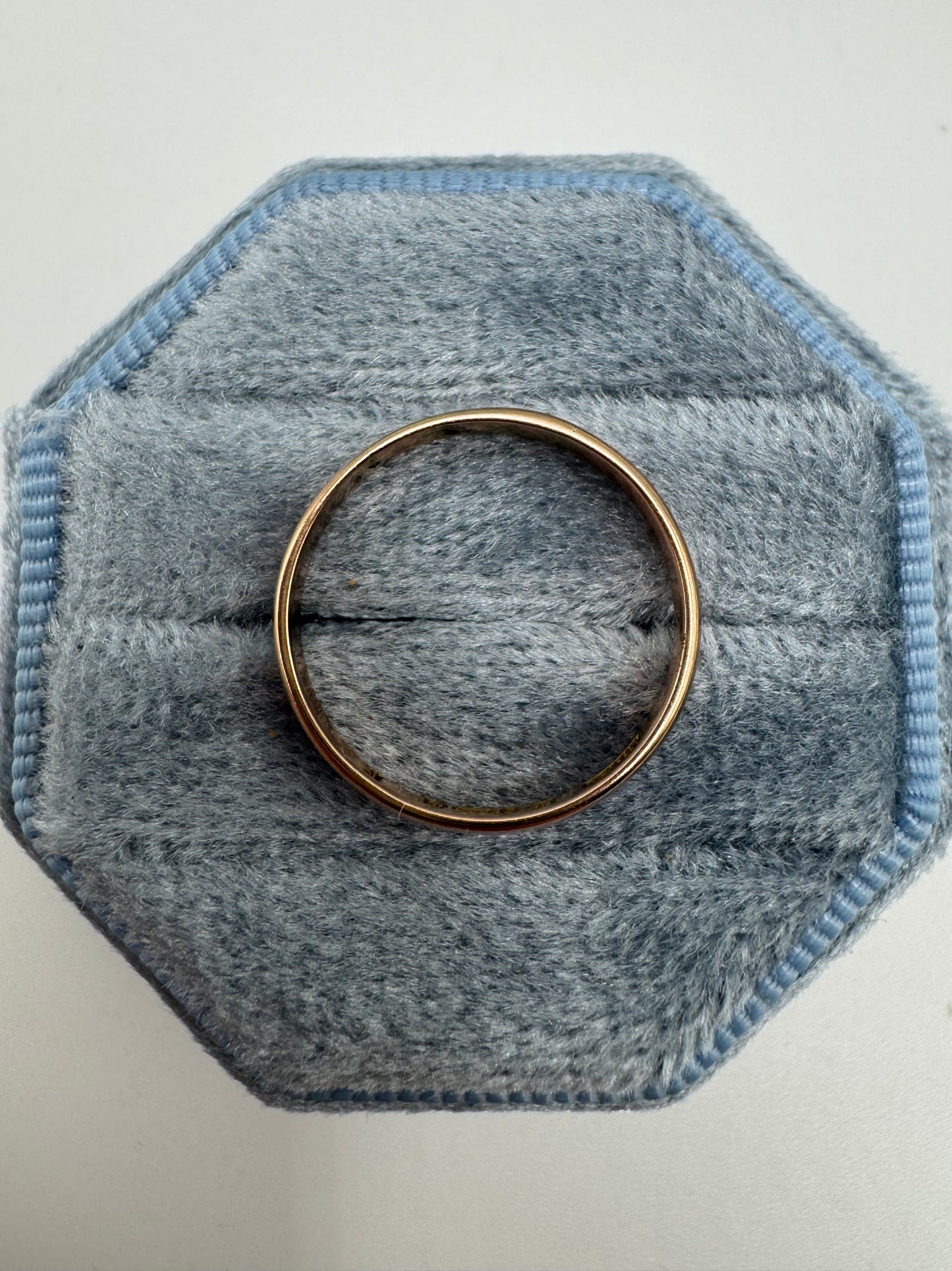 9ct rose gold plain band