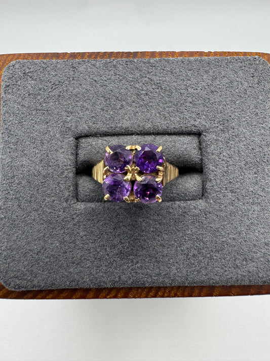 9ct gold amethyst ring