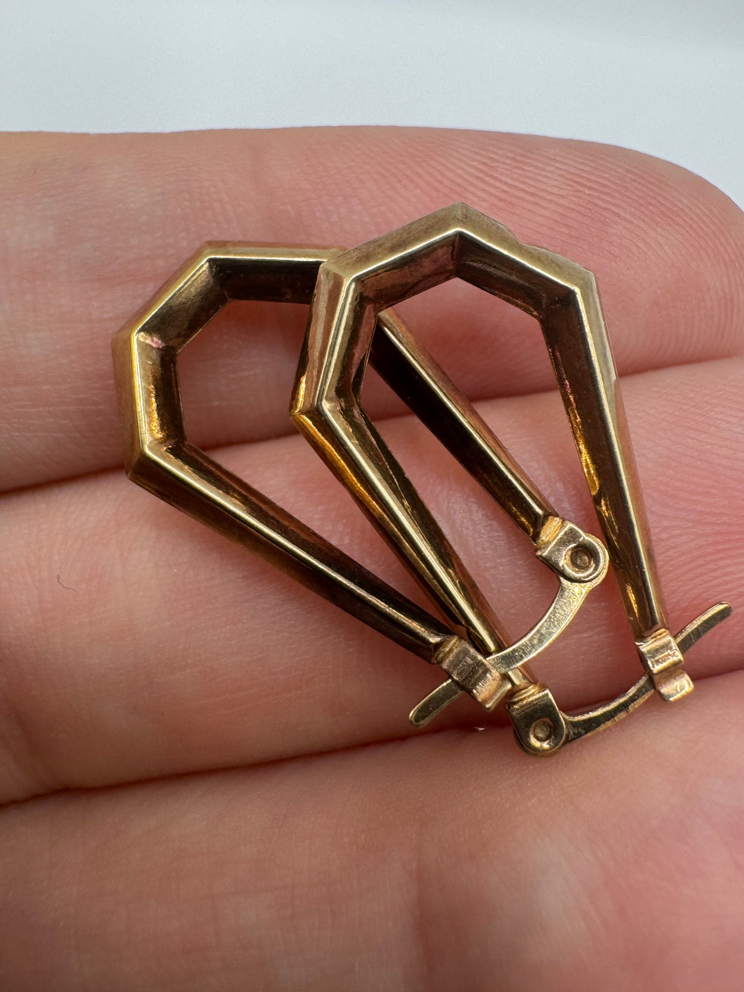 9ct gold creole earrings