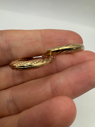 9ct gold creole earrings