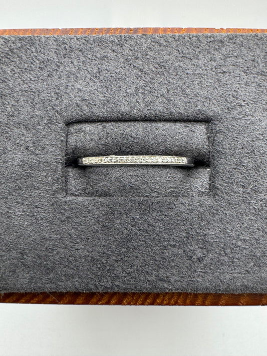 9ct white gold diamond band