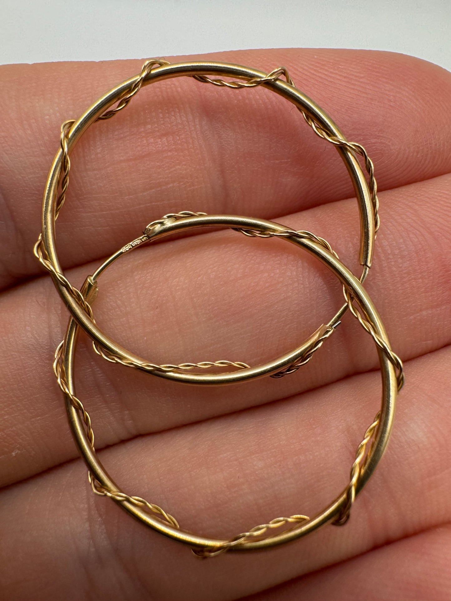 9ct gold creole earrings
