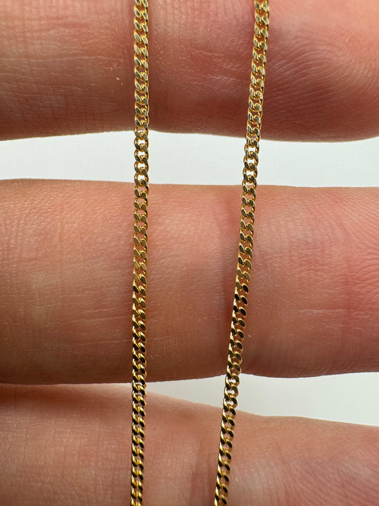 9ct gold curb chain 40 20”
