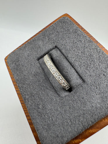 9ct white gold diamond half eternity ring