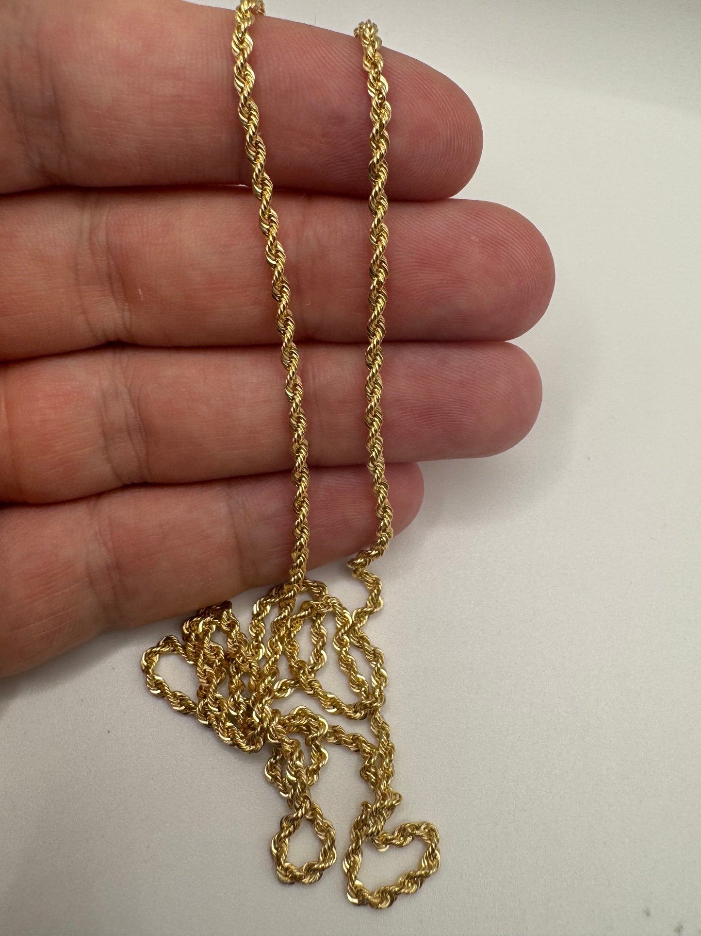 9ct gold rope chain 45