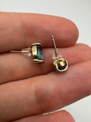 9ct gold topaz earrings