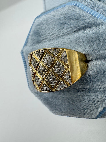 9ct gold diamond ring