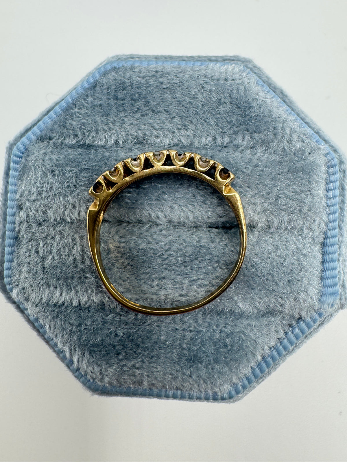 9ct gold sapphire and diamond ring