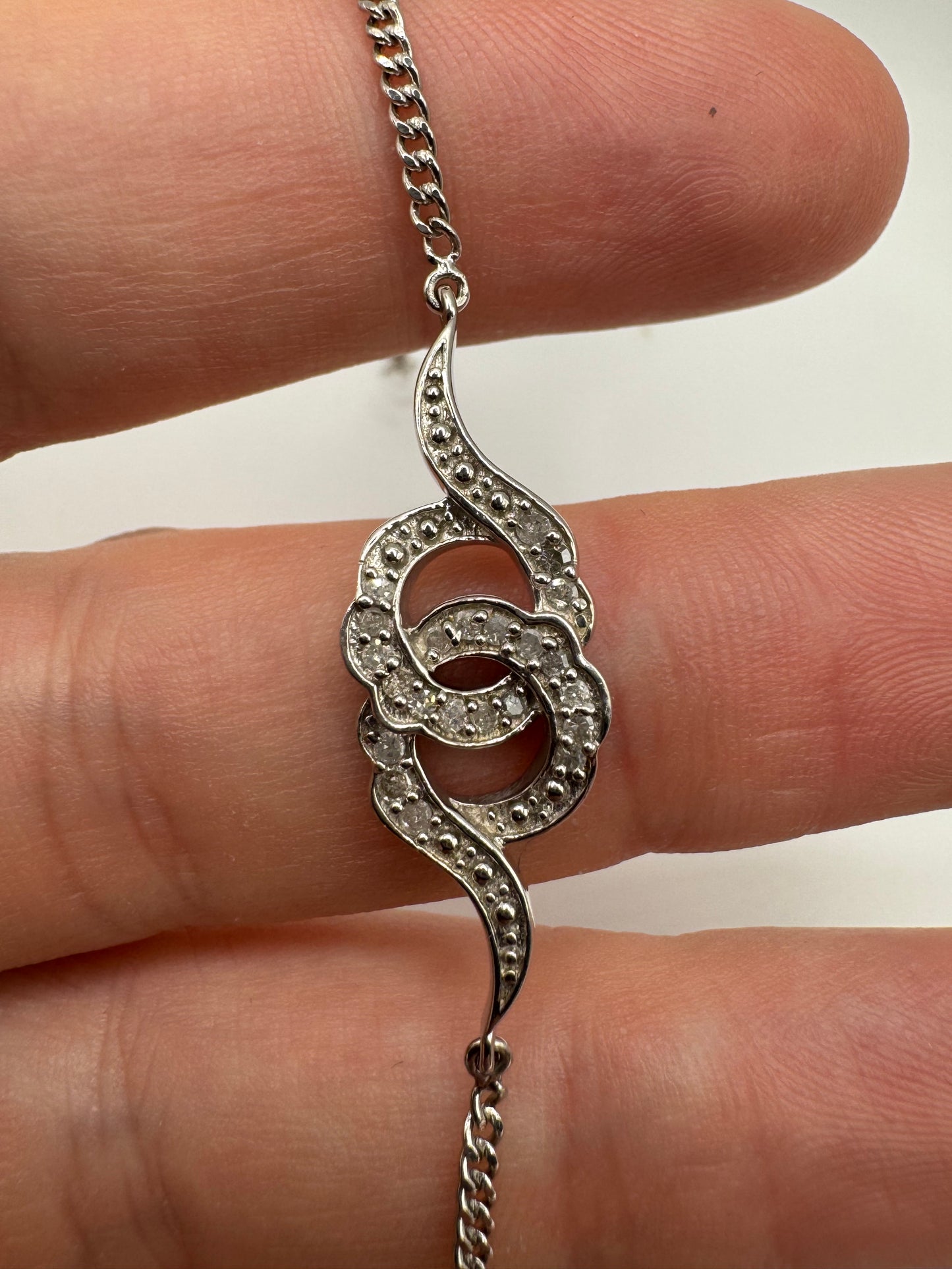 Silver 20 point diamond bracelet