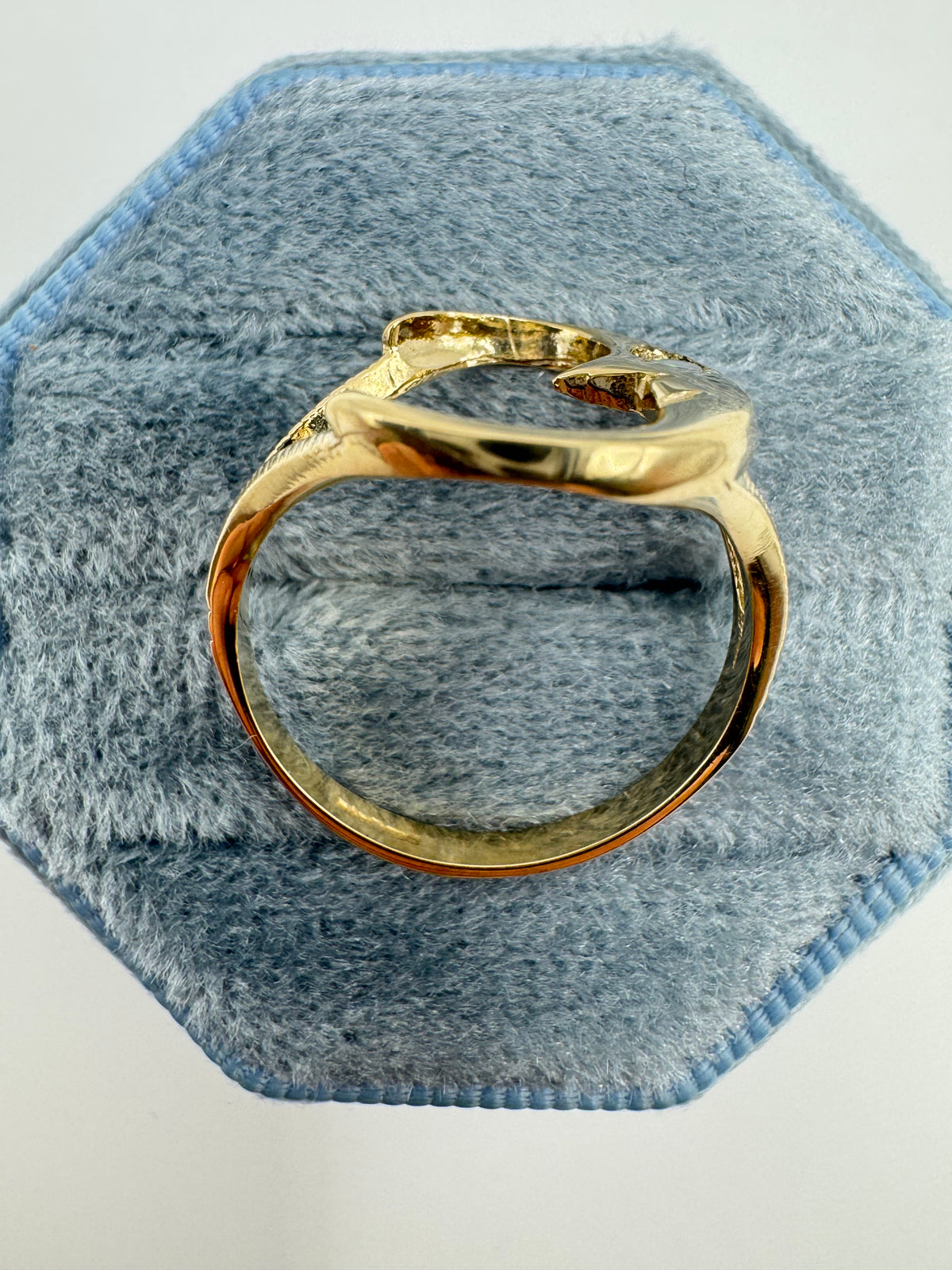 9ct gold opal moon ring