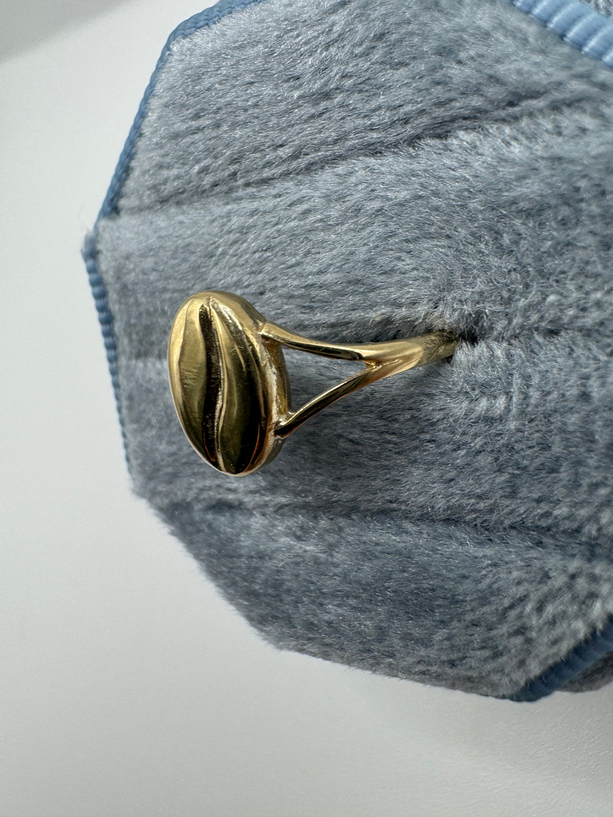 9ct gold coffee bean ring
