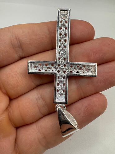 Silver cross pendant