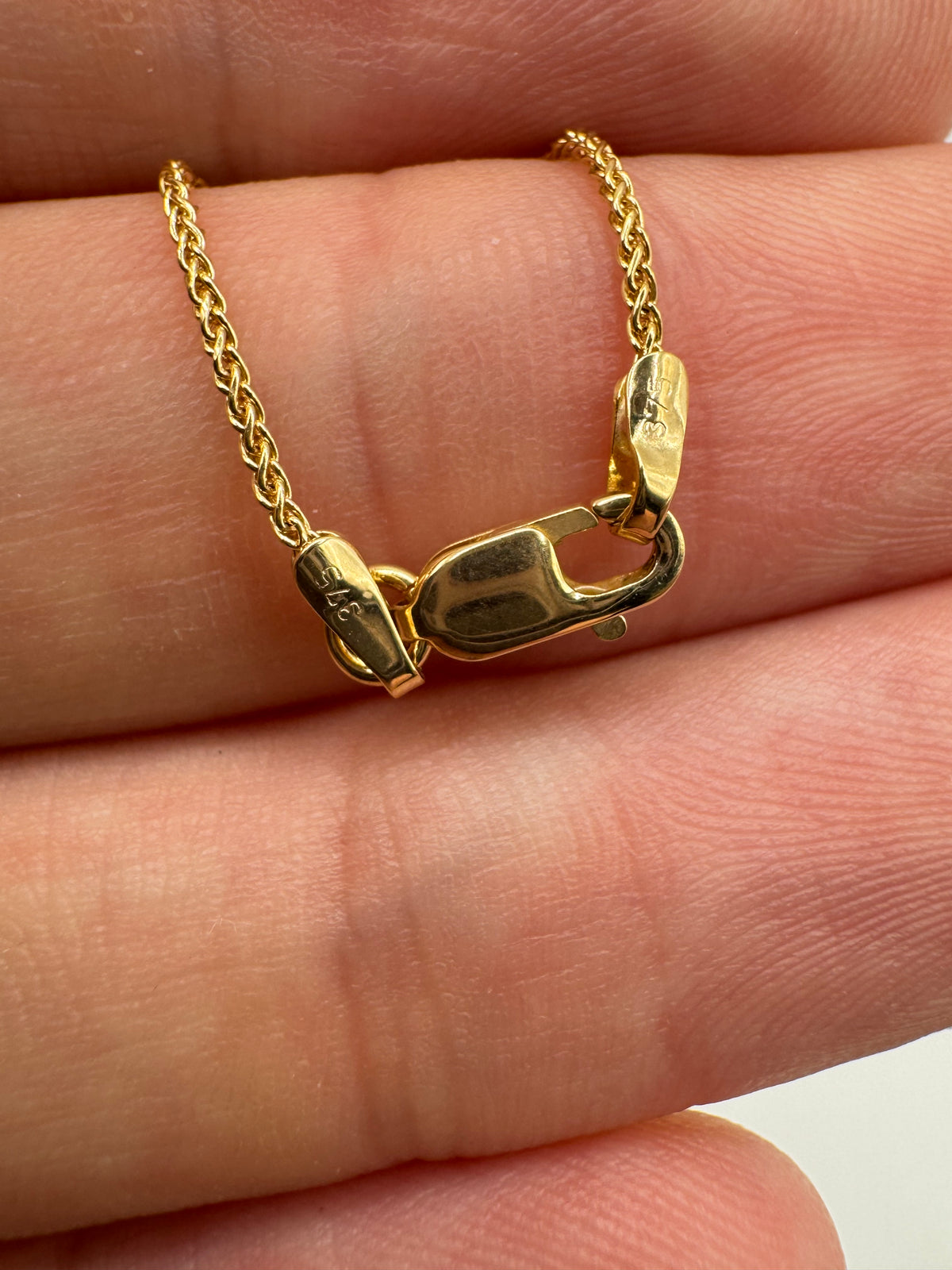 9ct gold double spiga chain 30 20”