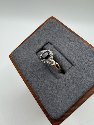 9ct gold sapphire and diamond ring