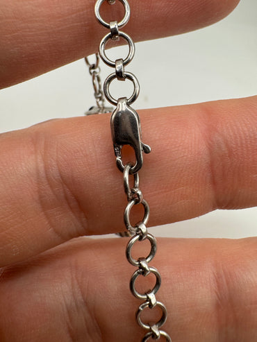 Silver multicoloured topaz bracelet