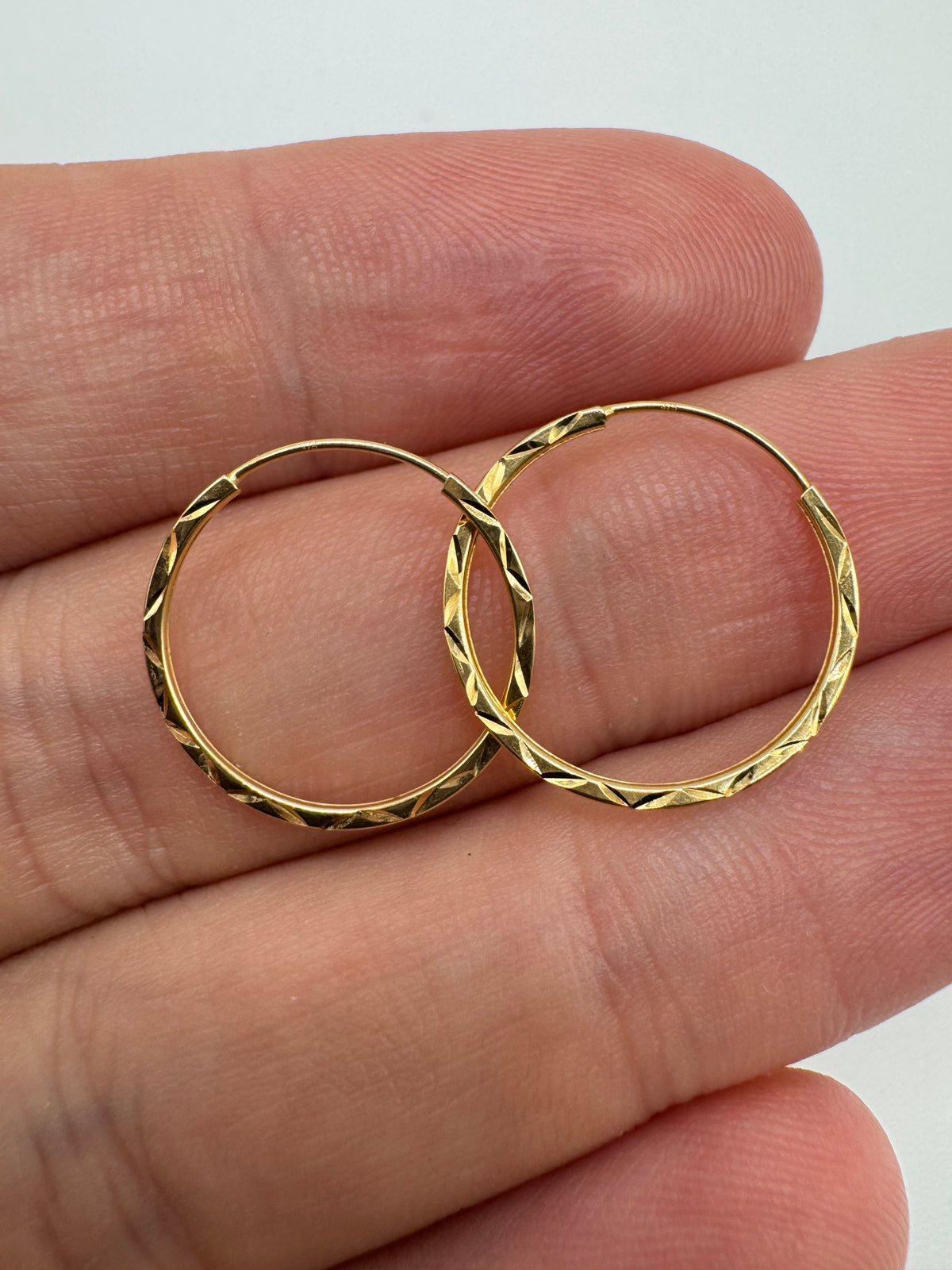 9ct gold Creole earrings