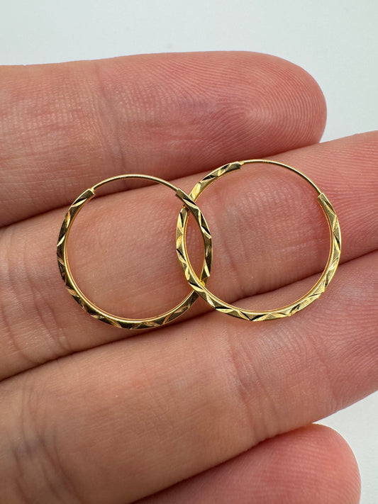 9ct gold Creole earrings