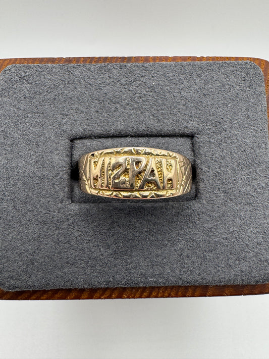 9ct gold mizpah ring