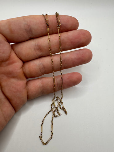 Antique 9ct gold chain 39 (17”)