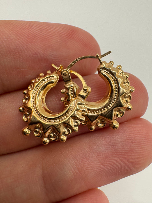 9ct gold Creole earrings