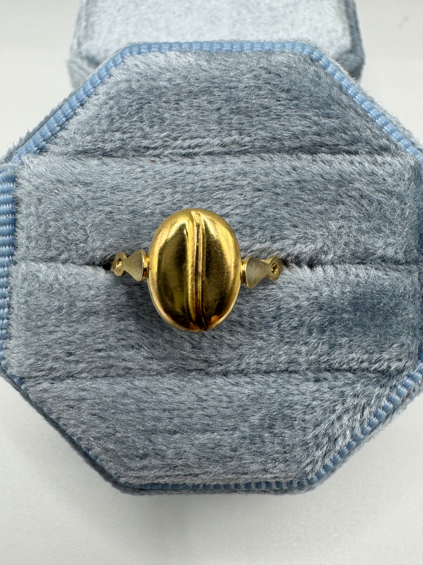 9ct gold coffee bean ring