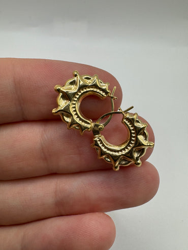 9ct gold creole earrings