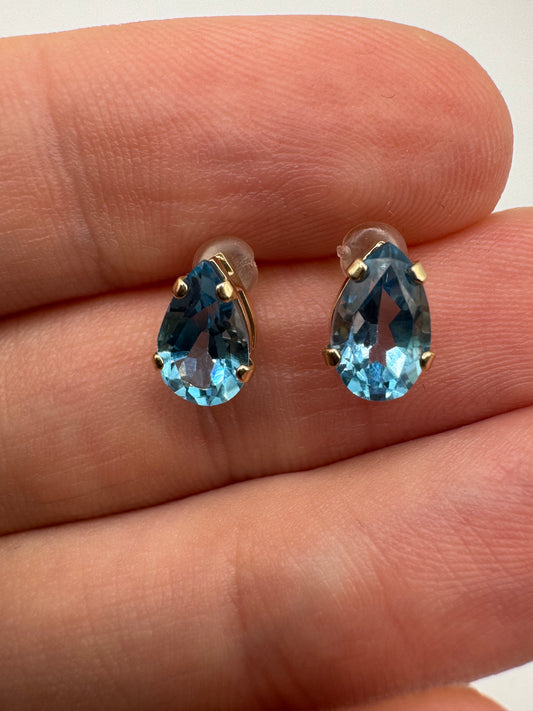 9ct gold topaz earrings
